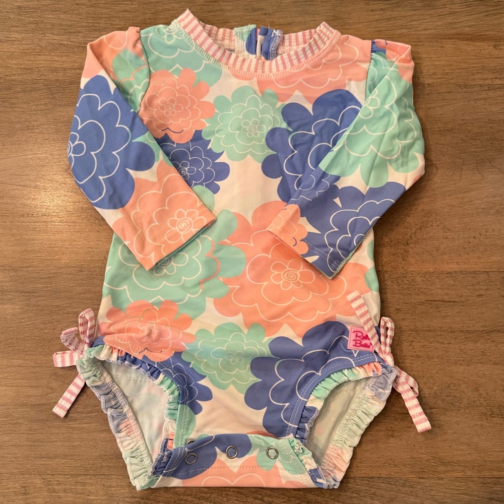 RuffleButts One Piece Bathing Suit Swim Suit Size 6-12 Months